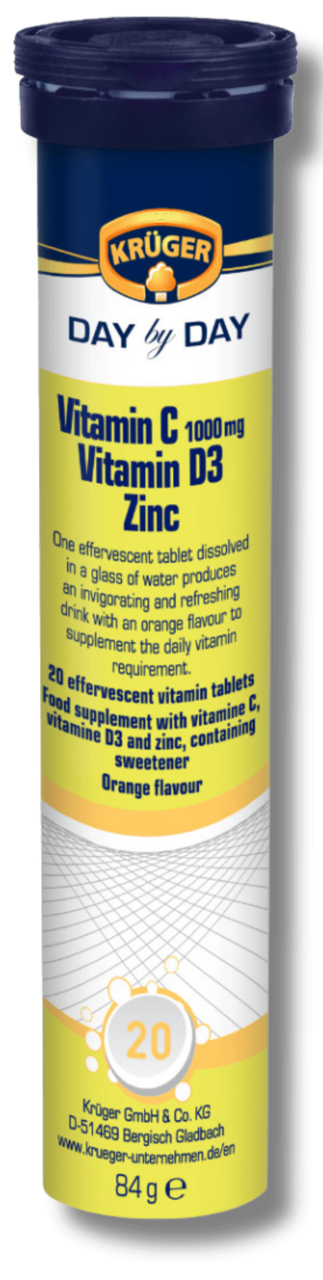 Frasco de Vitamina C 1000 mg Krüger